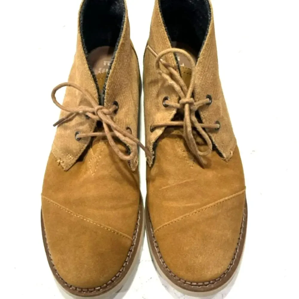 TOMS Mateo Chukka Boots Men's 9.5 Suede Desert Boots Chestnut Casual
